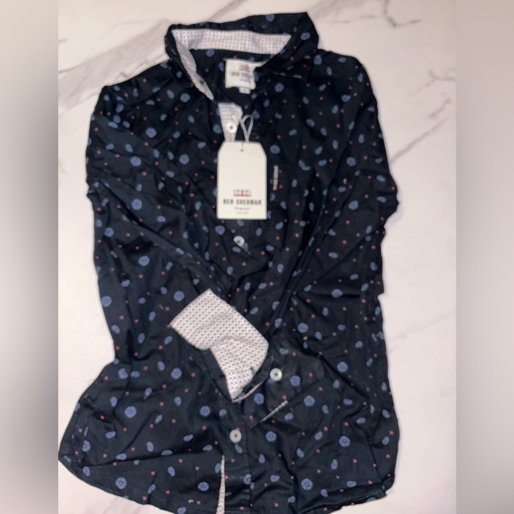 Ben Sherman Dark Blue Paisley Shirt